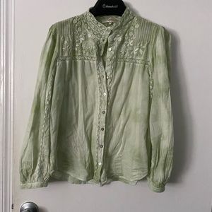 Love shack Fancy Ronda top and ruffle mini